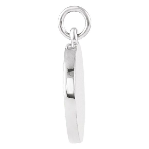 Platinum Small Starburst Disc Pendant, 11mm (7/16 inch) - Picture 2 of 3